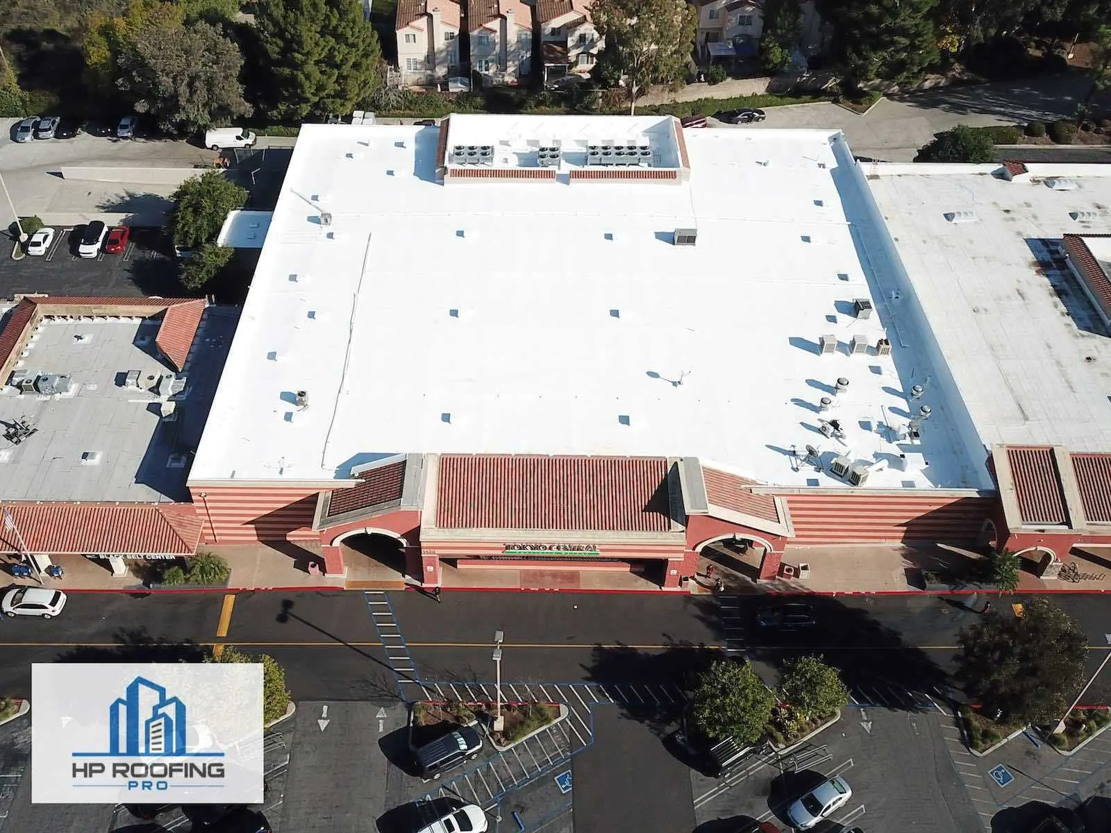 Commercial flat roof on a San Gabriel Valley warehouse - HP Roofing Pro service area